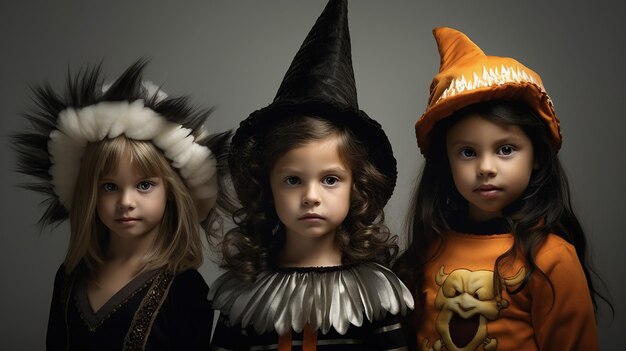 Foto una foto gratis di ragazze di halloween