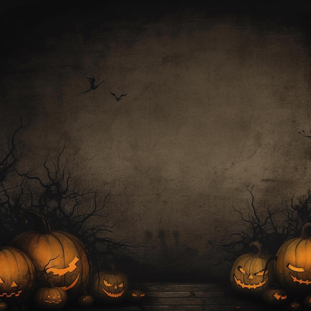 Photo free photo halloween wallpaper with evil pumpkins