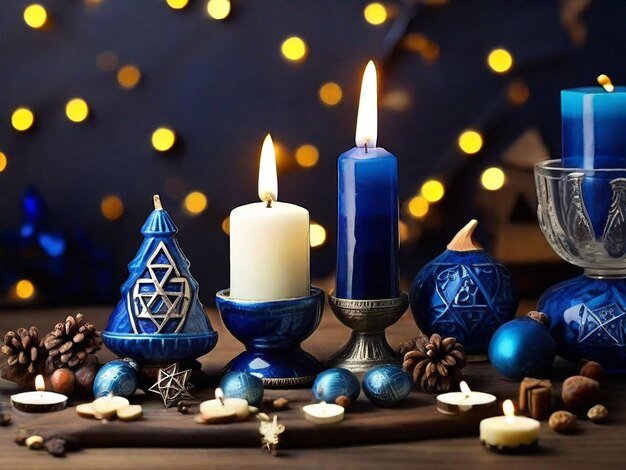 Free photo Hanukkah composition