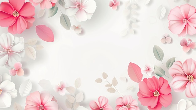 Фото бесплатно С Днем матери Этот импортированный векторный дизайн имеет розовые и белые цветы