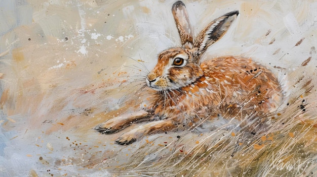 free photo of hare in freedom cute bunny in nature