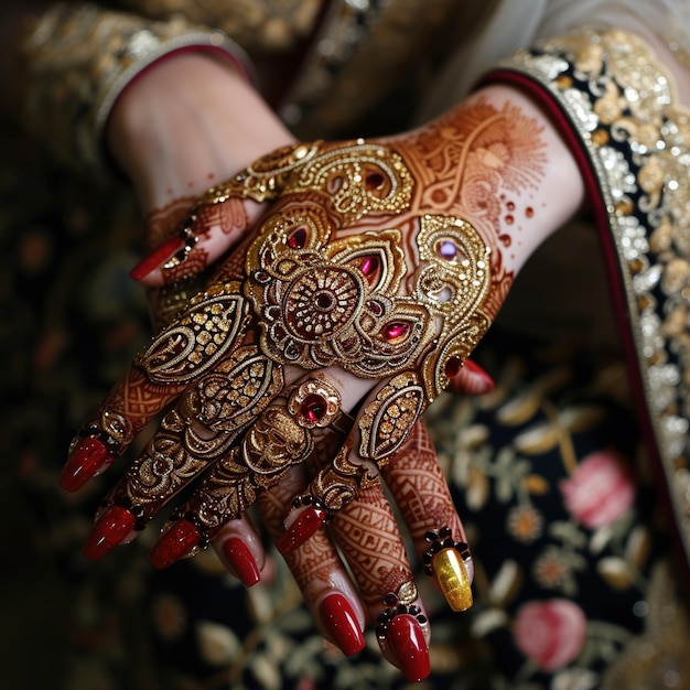 写真 free photo henna mehendi design indian pakistani asian bridel indian and arabic mehndi design