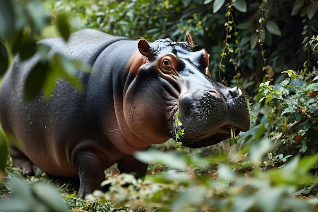 Free photo of hippopotamus family in Kenya National Park Africa