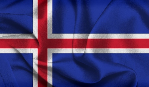 Free photo of Iceland flag with fabric texture