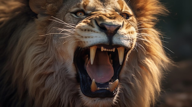 a free photo of lion roaring