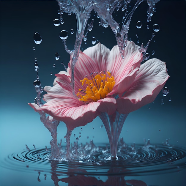 Free photo lotus blossom symbol of spirituality and growth generated by ai