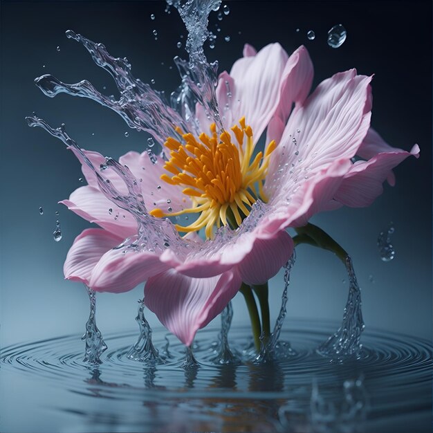 Free photo lotus blossom symbol of spirituality and growth generated by ai