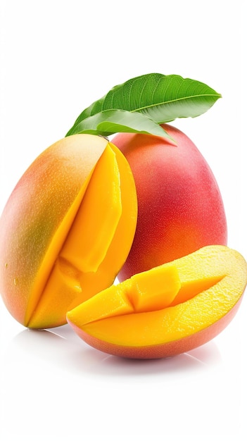 Фото бесплатного манго на белом фоне