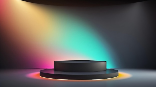 Free Photo minimal podium background vector 3d render Colorful render New cosmetic podium mockup