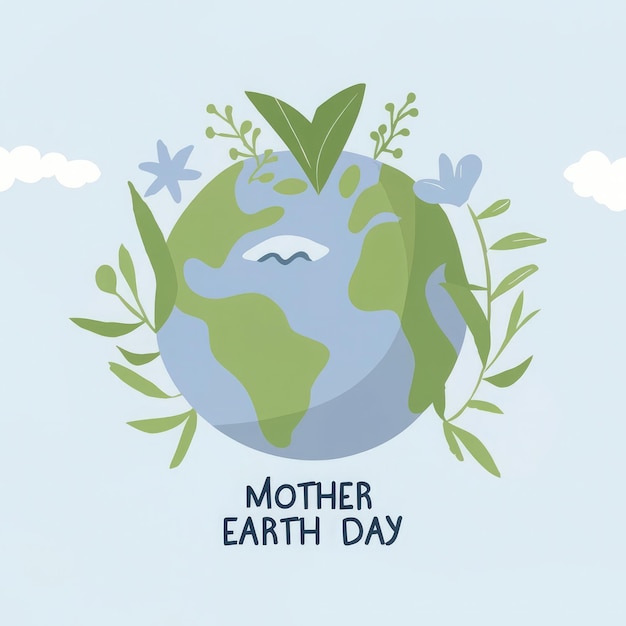 Фото Бесплатный шаблон плаката на день матери земли