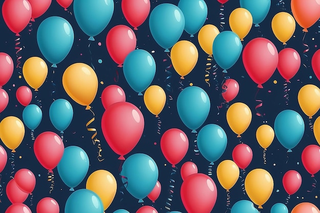 Фото Бесплатные фото многоцветные воздушные шары счастливый праздничный фон генеративный ai