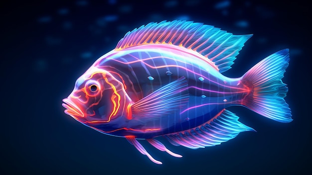 a free photo of neon fish