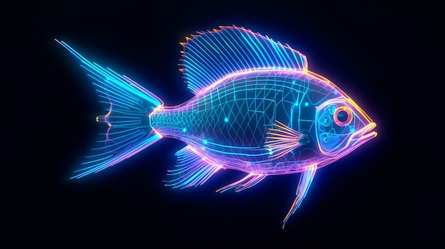 a free photo of neon fish