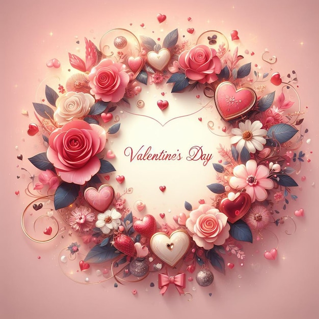 Free Photo Nice Valentines Day With Circle Background