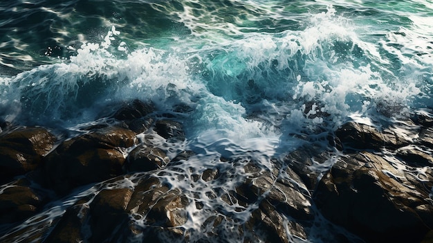 海の波の無料写真