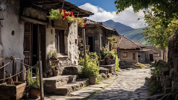 Free photo old houses in armenian village