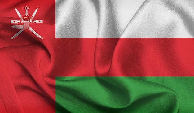 Free photo of Oman flag with fabric texture