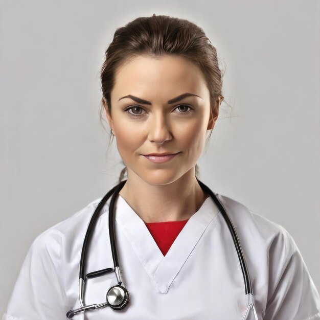 Free photo portrait of a nurse isolated on white