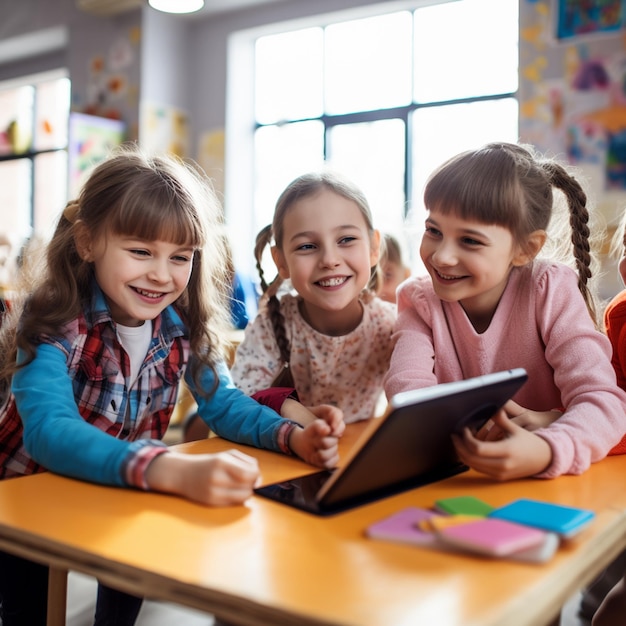 Free photo primary students in class