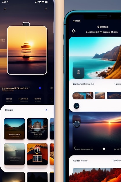 Free photo realistic glassmorphism mobile app template