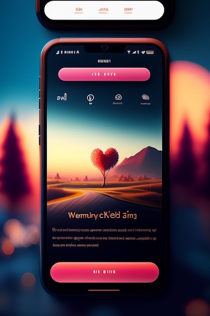 Photo free photo realistic glassmorphism mobile app template