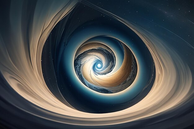 Free photo realistic spiral galaxy with stars