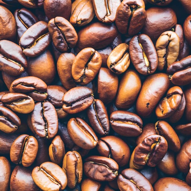 Free photo roasted coffee beans on coffee beans background