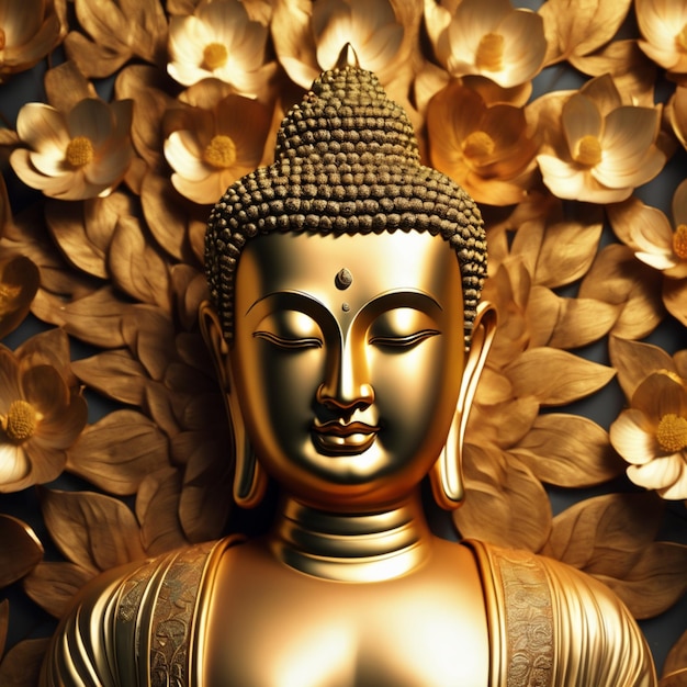 Siddhartha Gautama 또는 Gautam Buddha 동상의 무료 사진 평화의 상징 배경