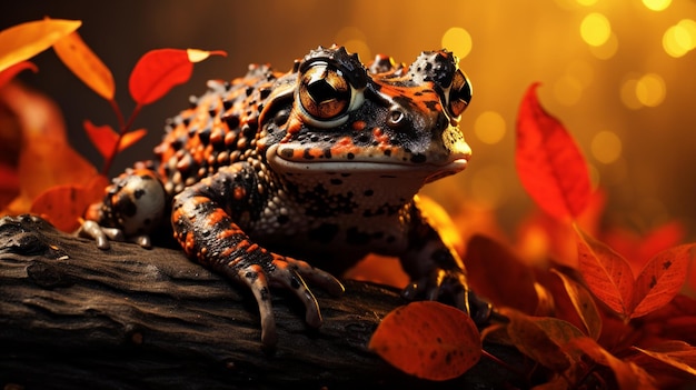 Free photo small slimy red eyed toad sitting aigenerated