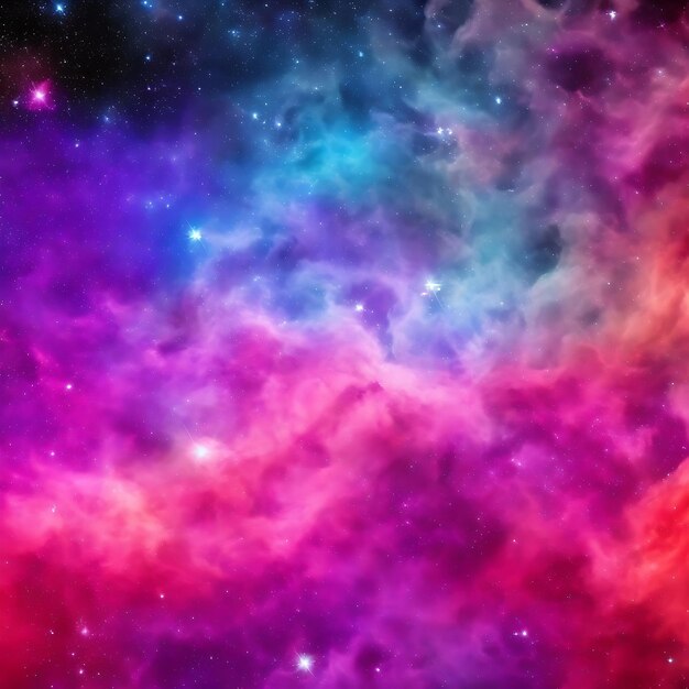 Free photo space background with stardust and shining stars realistic colourful milky way ai created