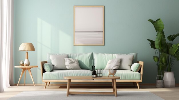 Free photo stylish scandinavian living room