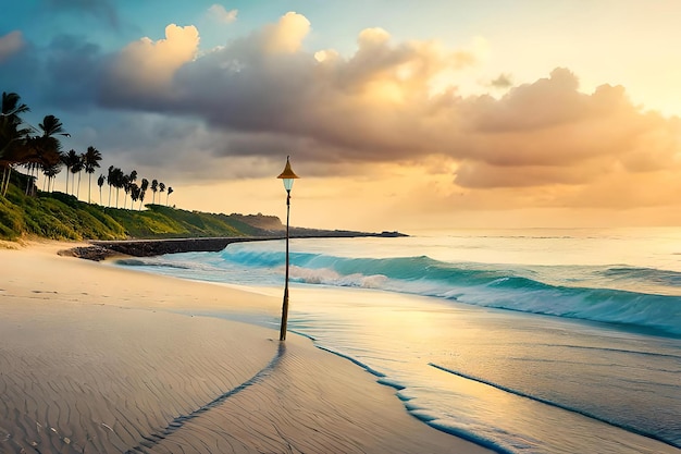 Free photo summer beach background shot in bokeh style