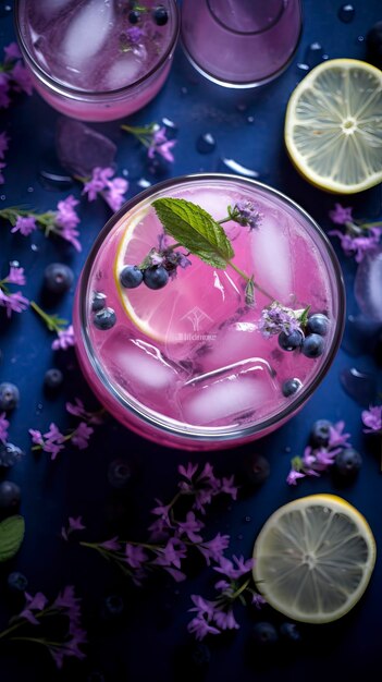 Photo free photo of summer drinks in a beautiful table