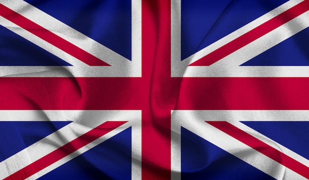 生地のテクスチャを持つイギリスの国旗の無料写真