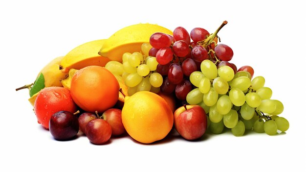 Бесплатное фото Живая коллекция здоровых фруктов и овощей, созданных искусственным интеллектом
