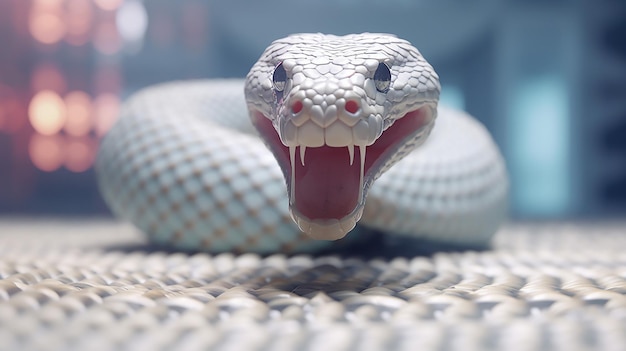 a free photo of white snake