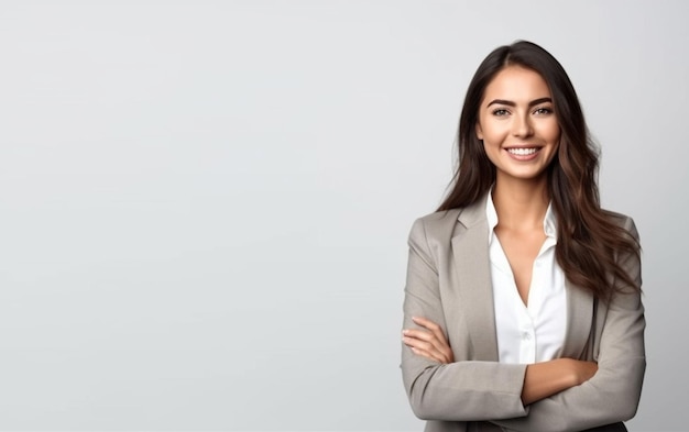 Free photo woman with crossed arms