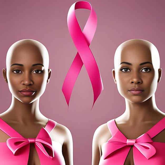 бесплатное фото женщин, борющихся с раком груди Сгенерировано AI