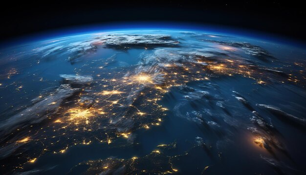 бесплатное фото Всемирный день Земли Земля вид со спутника