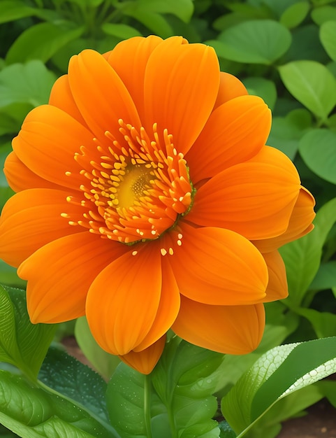 Free photos of big orange and water lilly in the park