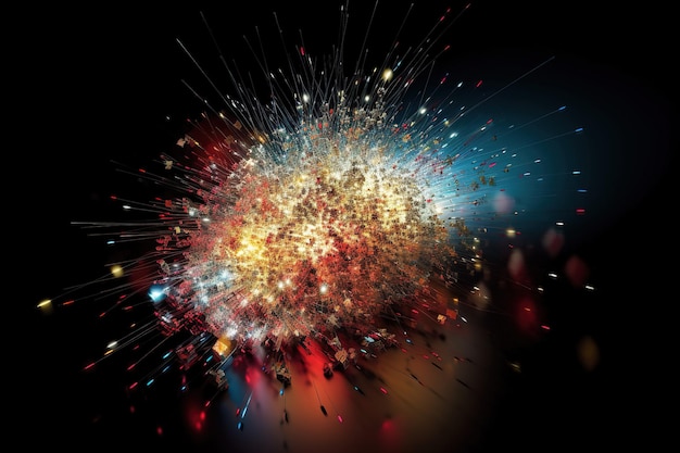 Free photos of the shiny metal particles of explosion