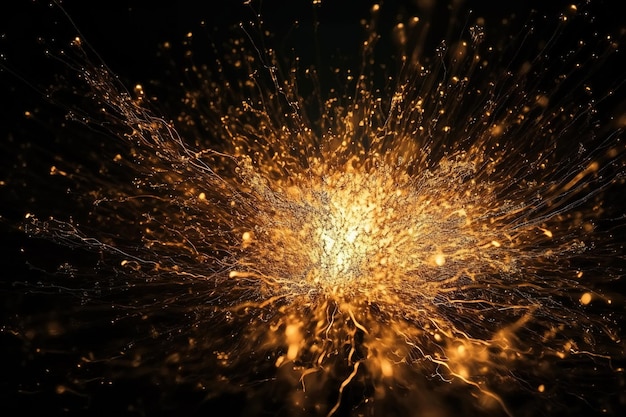 Free photos of the shiny metal particles of explosion