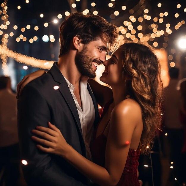 Free Photos Of Young Couple In winter Celebrate New Year