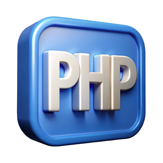 free php logo 3d icon isolated on white background