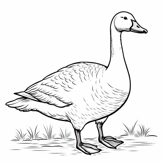 Photo free printable white geese coloring pages for children