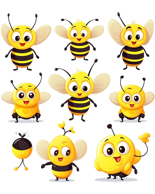 Free Printables of Bees in Ten Shapes