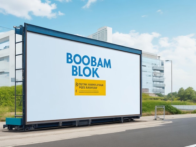 Free PSD blank billboard mockup