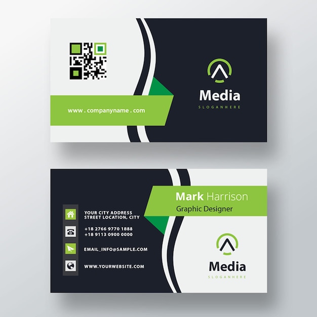 Photo free psd simple psd business card template
