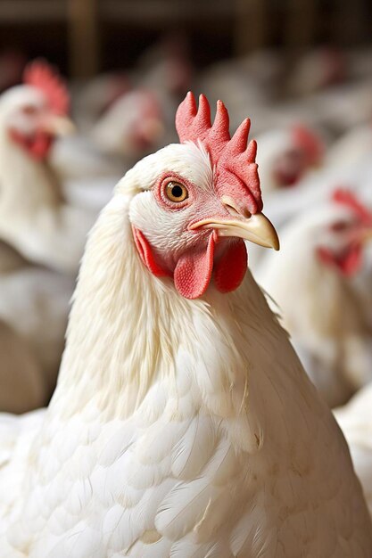 free range chicken on a traditional poultry farm