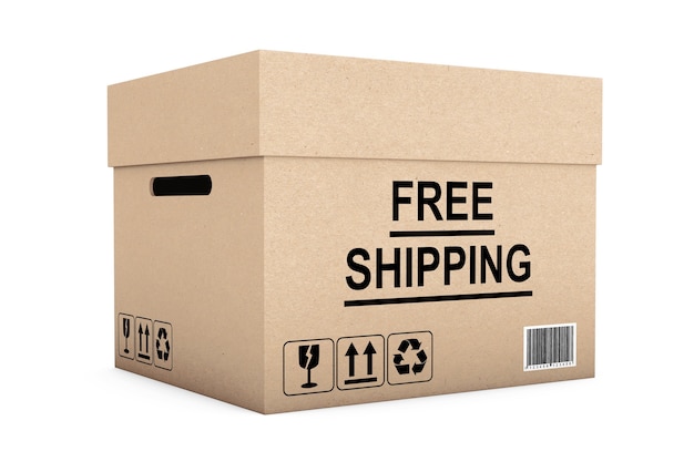 Free Shipping Box on a white background